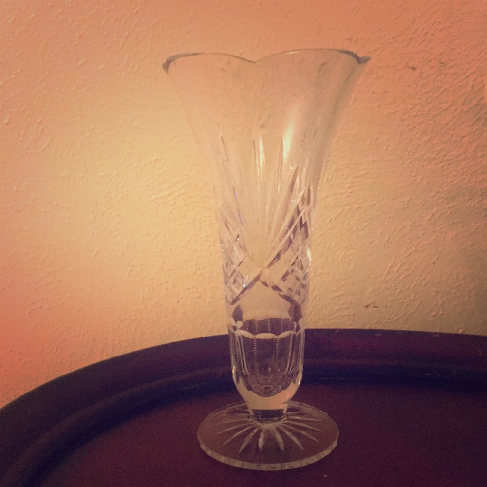 Rogaska Chatham patterned 10” vase
